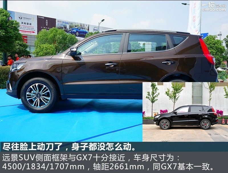 吉利suv博越2021,吉利博越和远景suv的区别