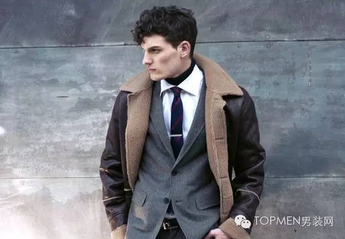 复古保暖夹克,belstaff剪羊毛飞行员夹克