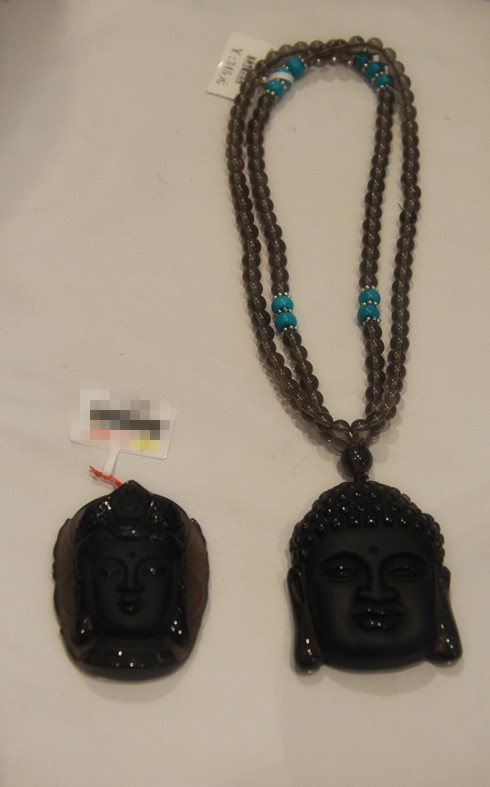 正宗佛念珠108颗黑曜石,大弥勒佛黑曜石