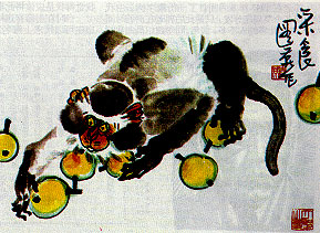 国画猴子作品寓意,国画猴子的基本画法