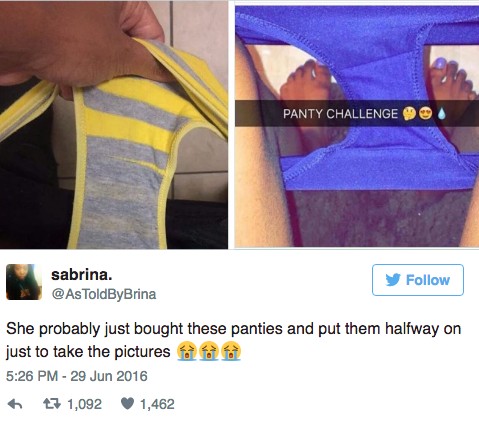 女生PO出*裤内**照比干净要挑战对方，结果被网友批无知！