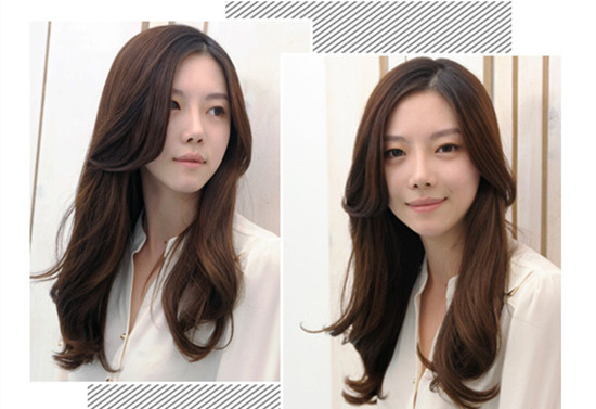 2018烫发中长发型图片圆脸,30-40岁圆脸发型中长卷发