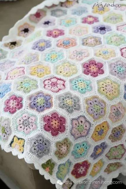 非洲菊拼花的钩针图解,非洲菊拼花钩针教程