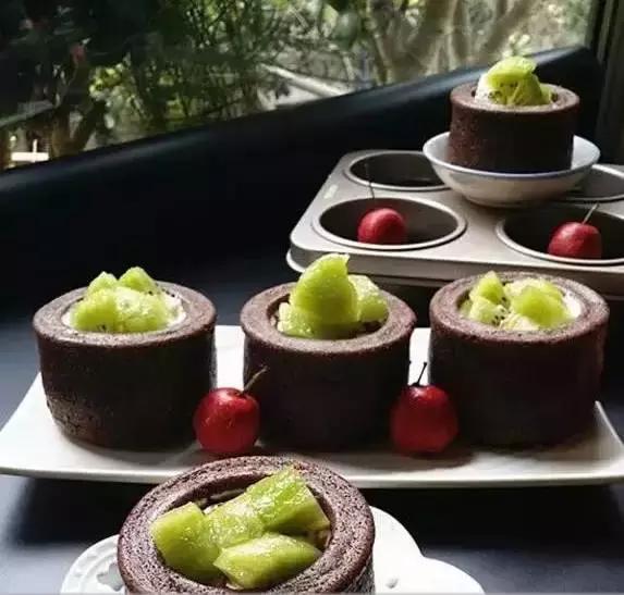 颜值超高的堡尔美克可可蛋糕