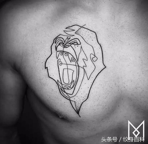 简单的纹身线条教程,简单线条纹身