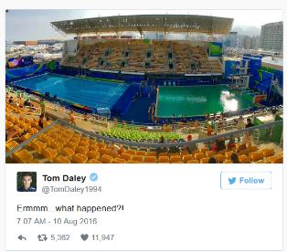 伦敦奥运会泳池变绿,哪届奥运会游泳池水变绿