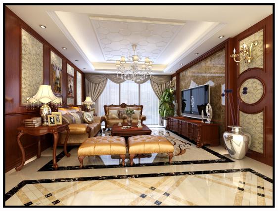 合肥国贸天琴湾装修效果图,装修效果图现代轻奢90平方合肥