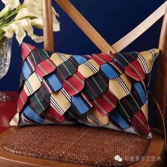 旧领带变身戒指收纳台,旧领带变废为宝