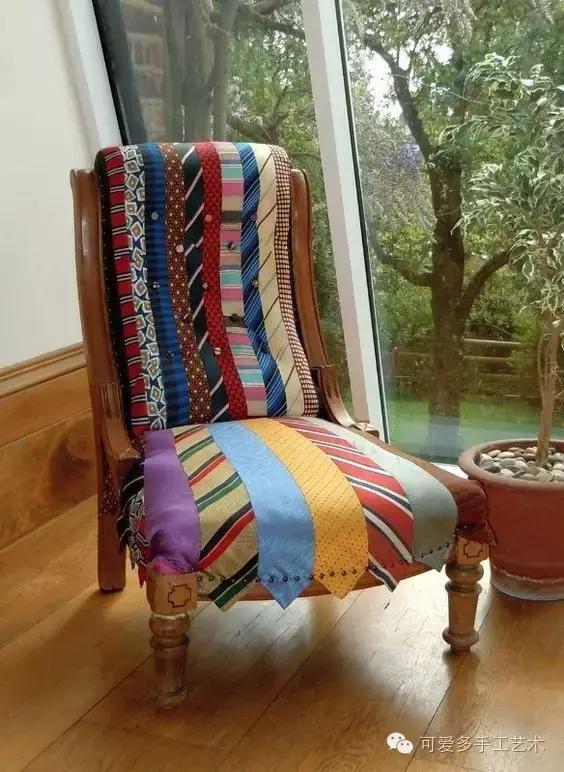 旧领带变身戒指收纳台,旧领带变废为宝