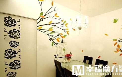 小户型餐厅墙面装饰画简约,欧式风格餐厅墙画