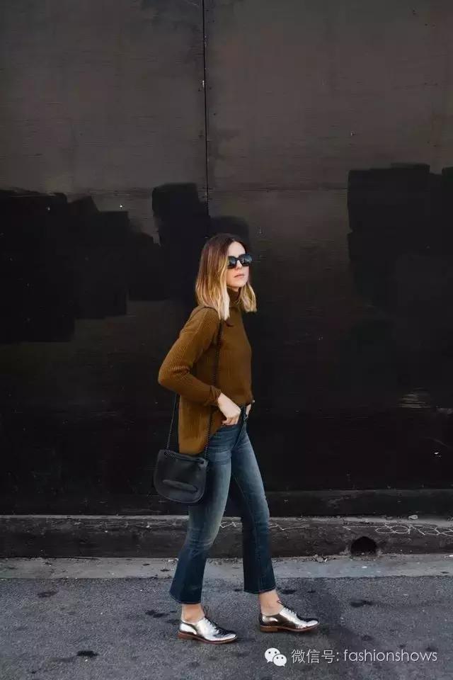 藏青色复古慵懒风套装裤子,秋冬流行趋势裤子