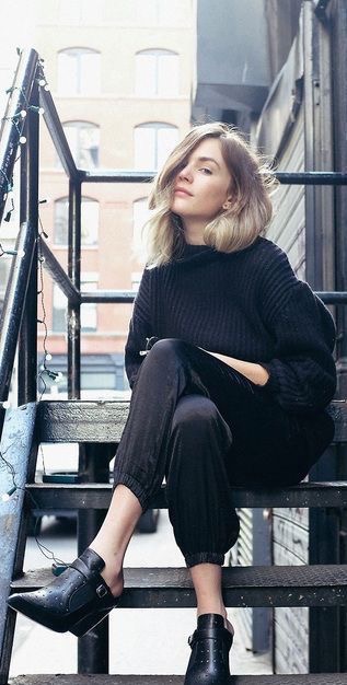 黑白灰秋冬搭配简单,秋冬黑白灰搭配