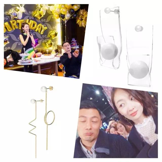 刘涛同款星星耳饰,刘涛同款珍珠耳环