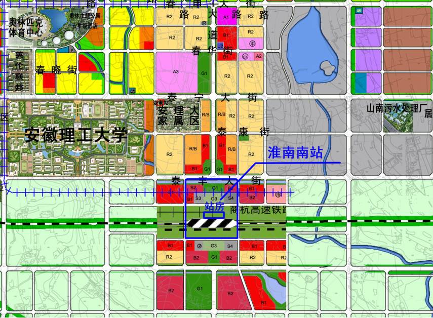 淮南高铁南站附近规划图,淮南高铁南站最新规划图
