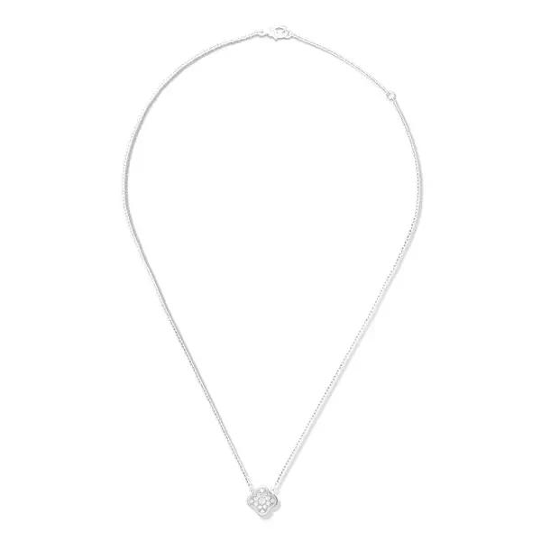 vca四叶草带钻项链系列,vca梵克雅宝四叶草项链