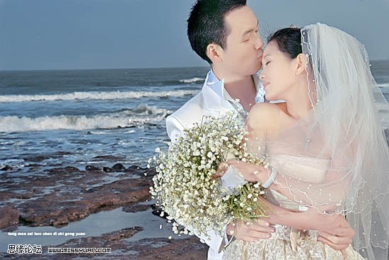 photoshop婚纱照修图教程,ps大花婚纱照教程