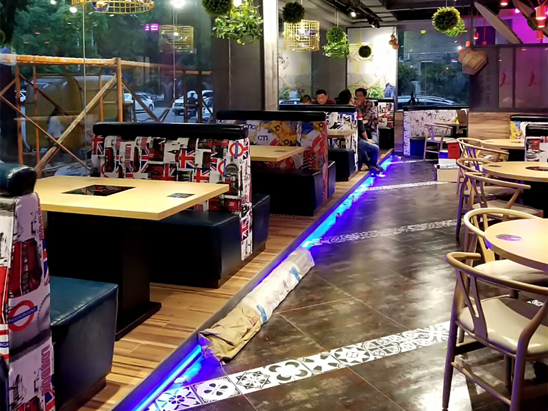 餐饮流行沙发卡座款式,100种餐厅卡座设计