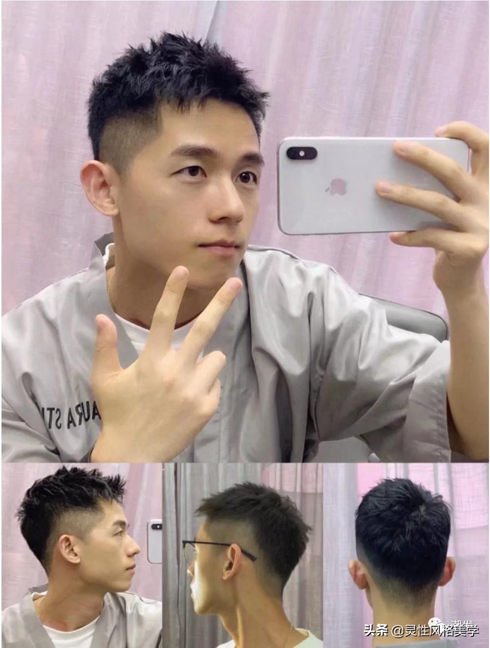 两边铲光的扎发狼尾发型男,2021年最流行男发武士头