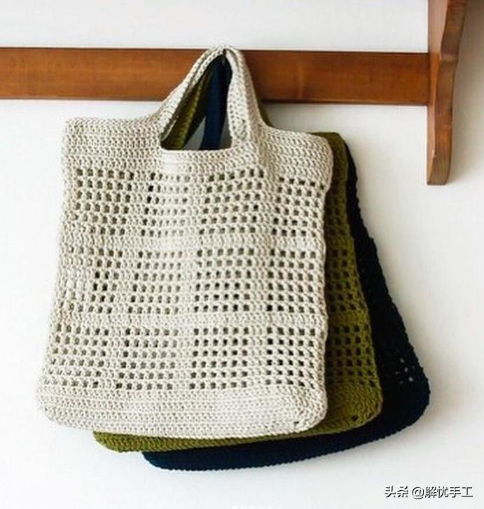 韩国钩针教程,简单的钩针编织包