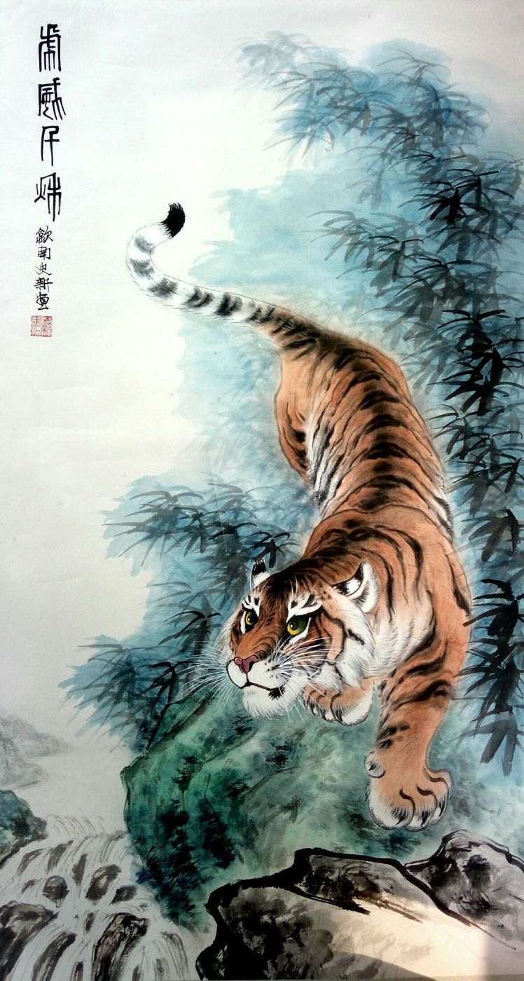 看“虎鱼大家”汪更新——画鱼，鱼翔浅底；画虎，虎啸深山