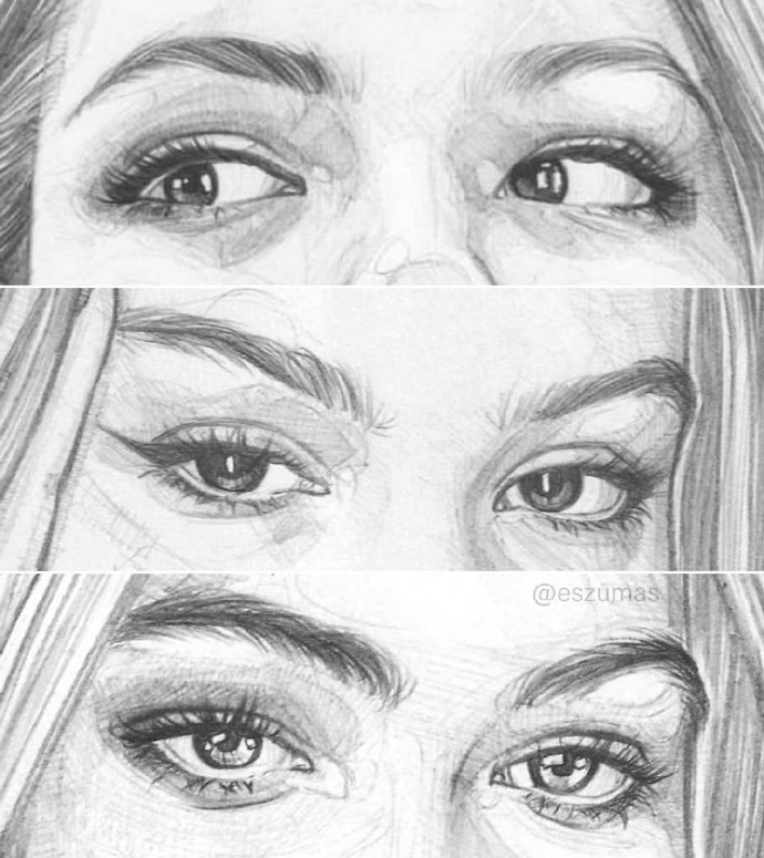 最美眼睛画法,高颜值美少女眼睛画法