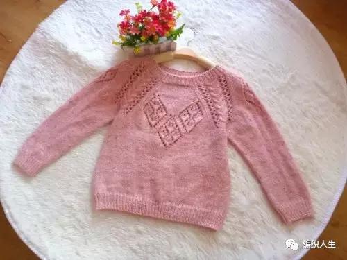 毛衣套头衫从上往下的编织教程,从领口往下育克圆肩套头衫图解