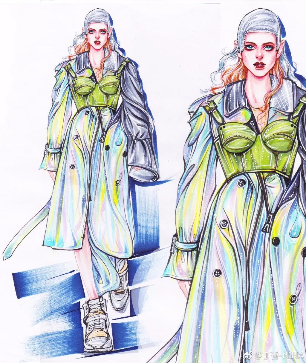 怎么用马克笔和彩铅画四大美人,马克笔与彩铅结合画法