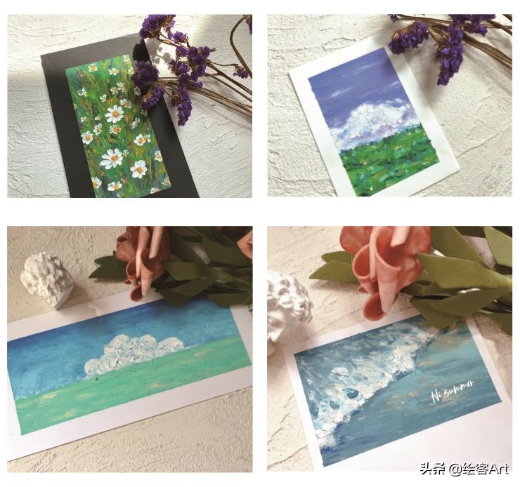 怎么用油画棒画好看的花海简单的,怎么用油画棒和刮刀画出一幅花海