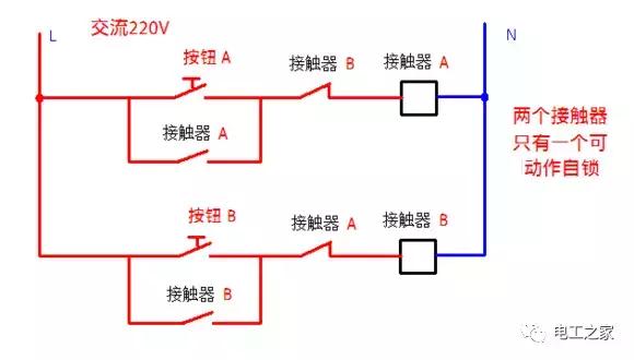 接触器点动正反转控制电路图,交流接触器控制不间断电路