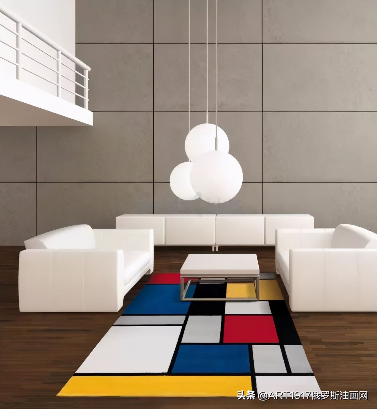 蒙德里安的红黄蓝格子作品名字,蒙德里安的红黄蓝构成解说