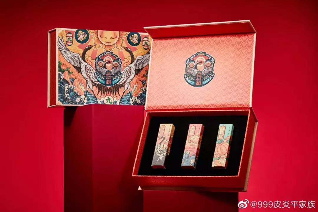 999口红礼盒套装,999口红香水