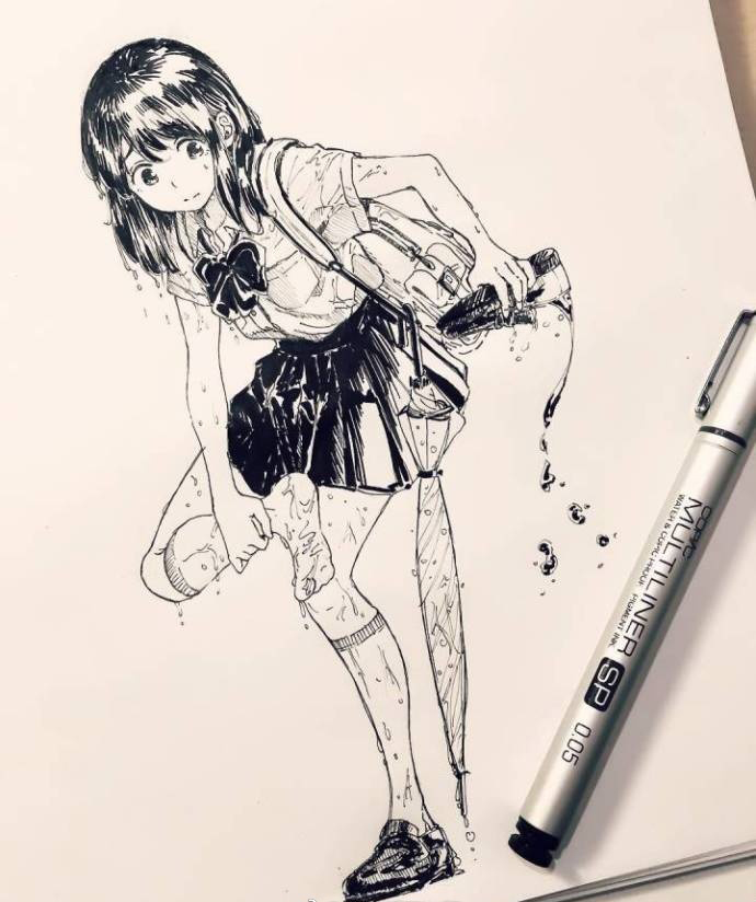 插画图片手绘简单黑白,插画黑白手绘ins涂鸦