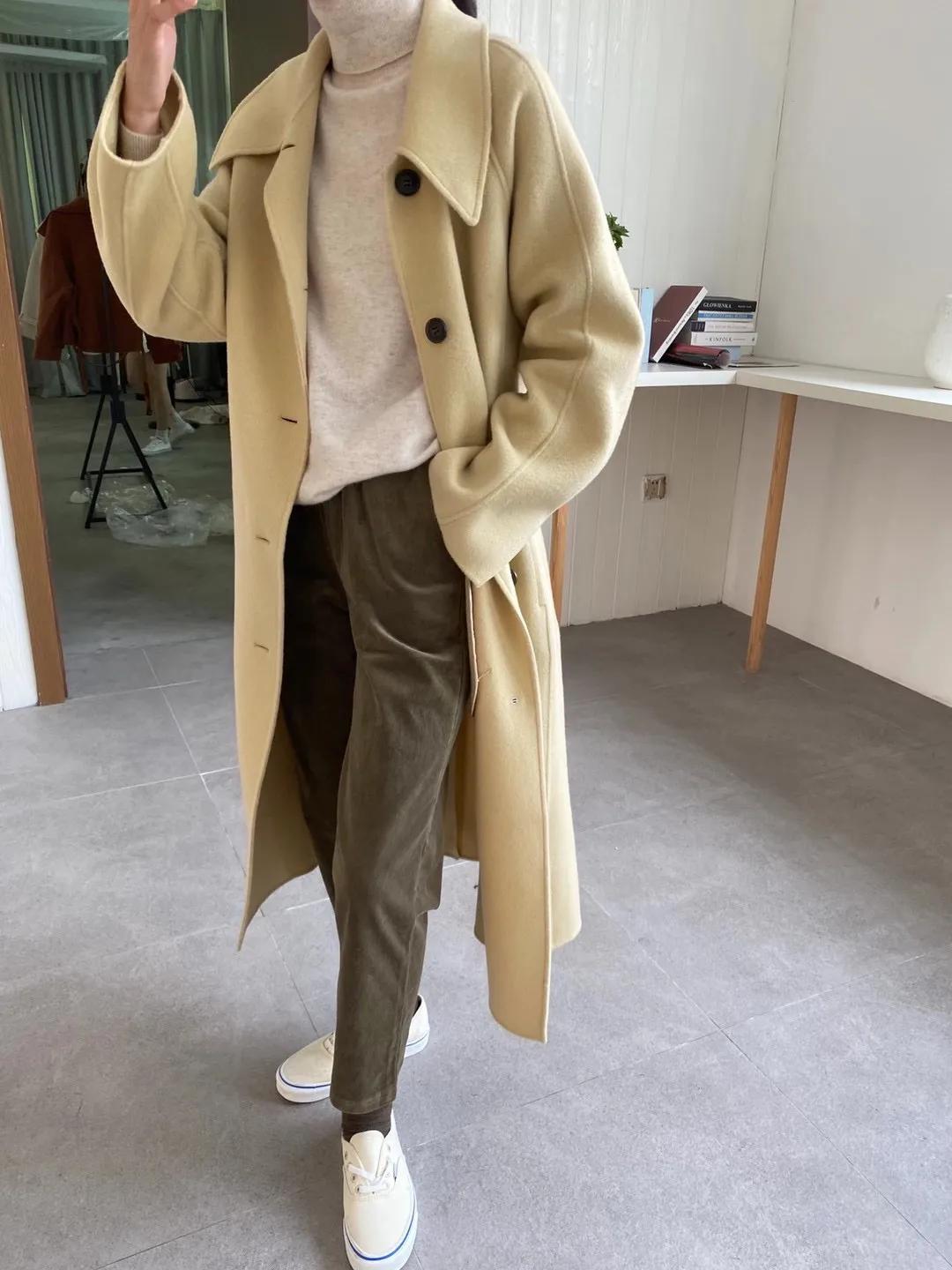 韩国小姐姐大衣穿搭,韩国小姐姐穿大衣