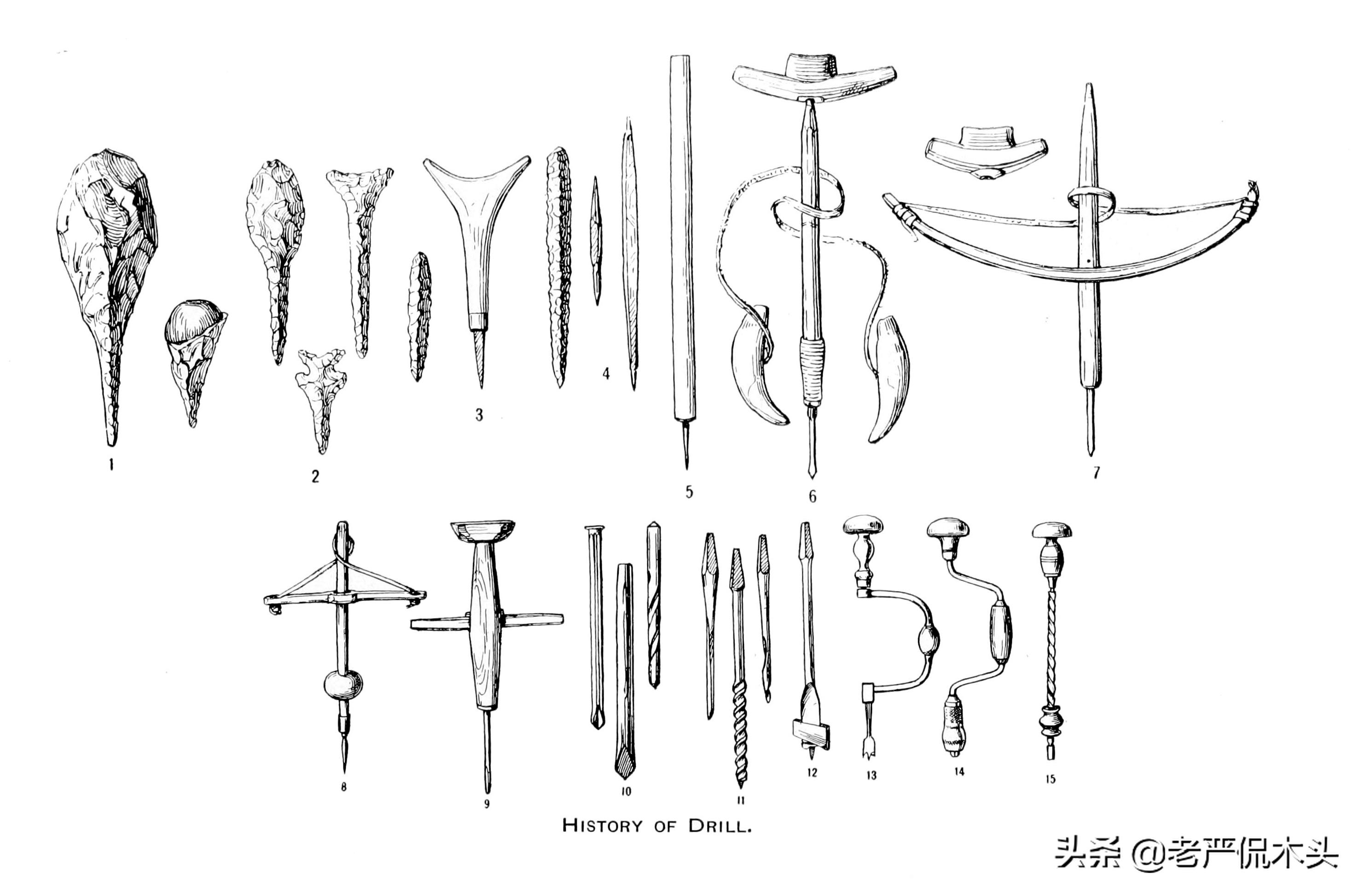 木工手工打孔的原始工具,木工现场制作无钉孔工艺