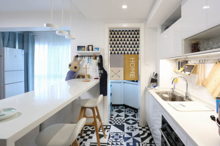 小户型开放式厨房怎么避免油烟,厨房餐厅一体半开放式厨房防油烟