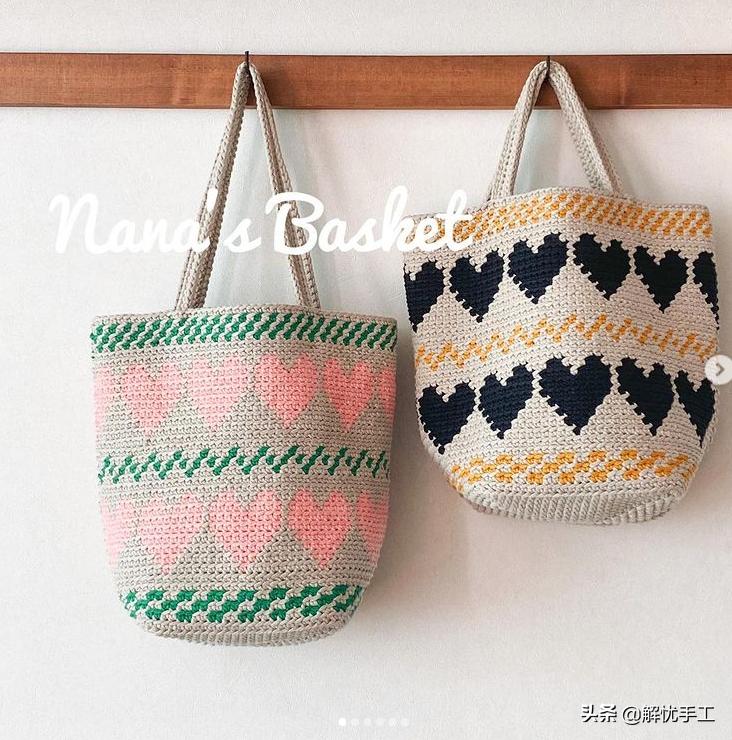 韩国钩针教程,简单的钩针编织包