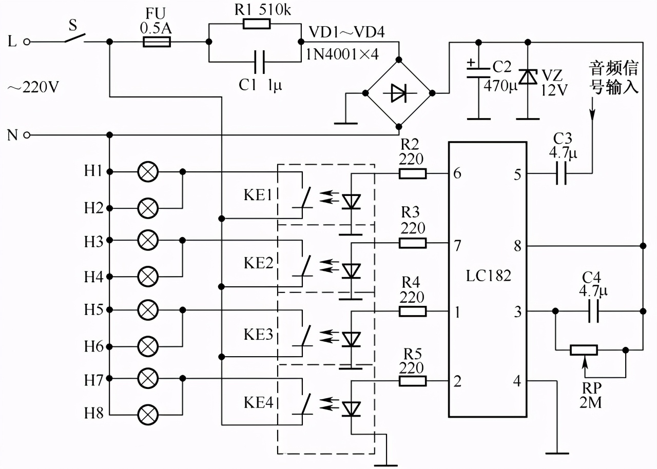 泛光照明控制原理图,线性驱动照明原理图解说明