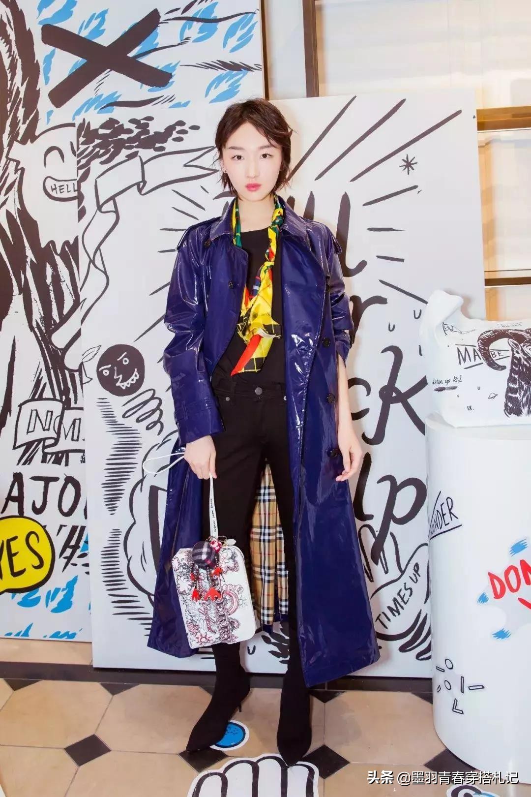 丝巾系法不包头,丝巾配无领衬衫系法