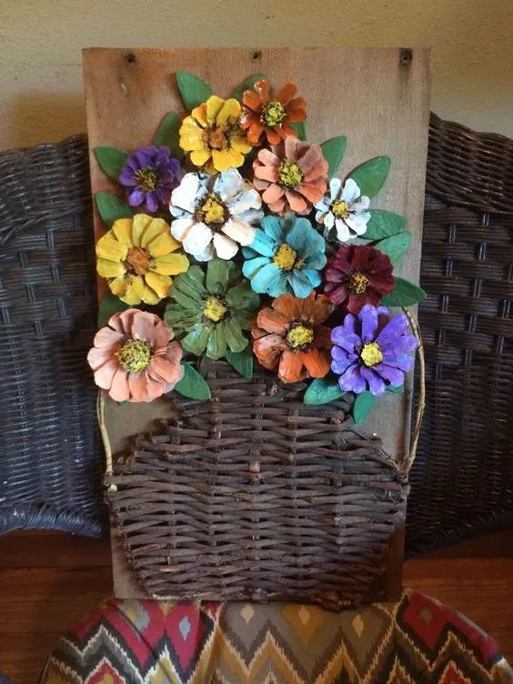 关于神奇的大自然的手工制作,100种松塔手工制作欣赏