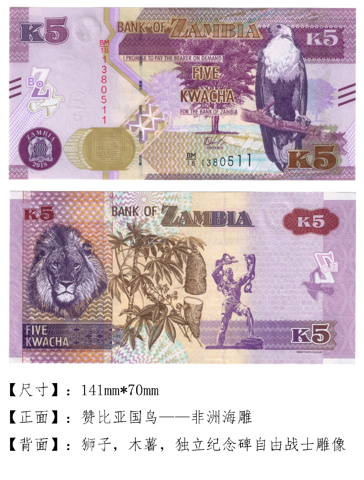 有趣的钱币之非洲篇——赞比亚克瓦查