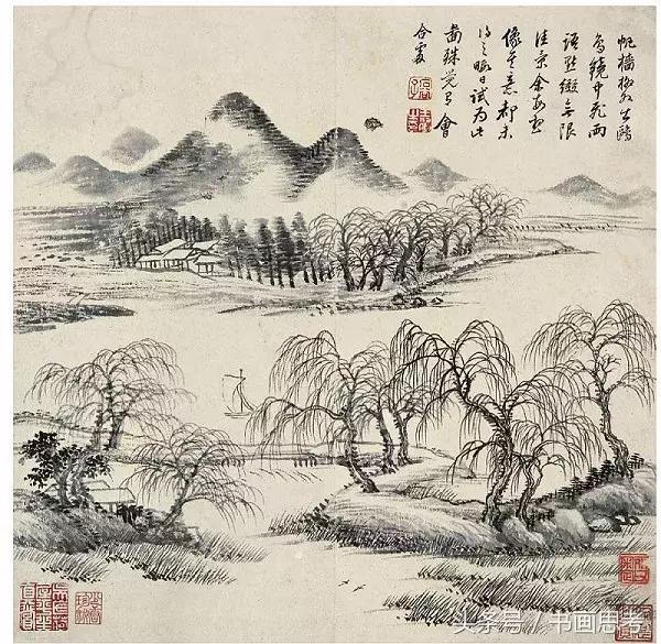 清王翚的山水画,王翚仿古山水册高清图