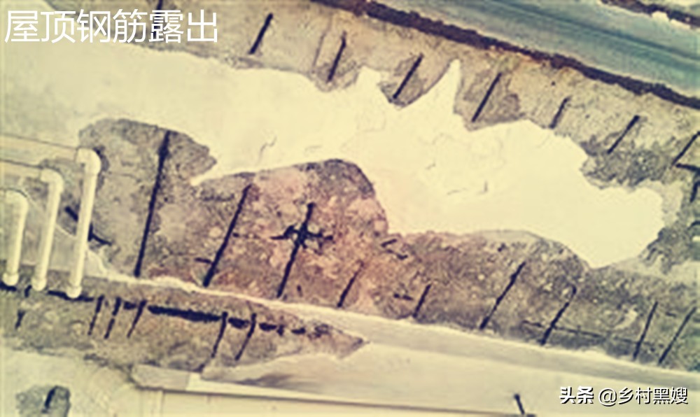 房屋顶部大面积露钢筋怎么办,房屋钢筋露出来怎么修复