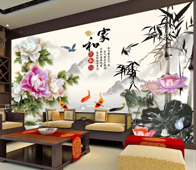 客厅沙发浮雕立体挂画背景墙,现代装饰风格电视背景墙效果图