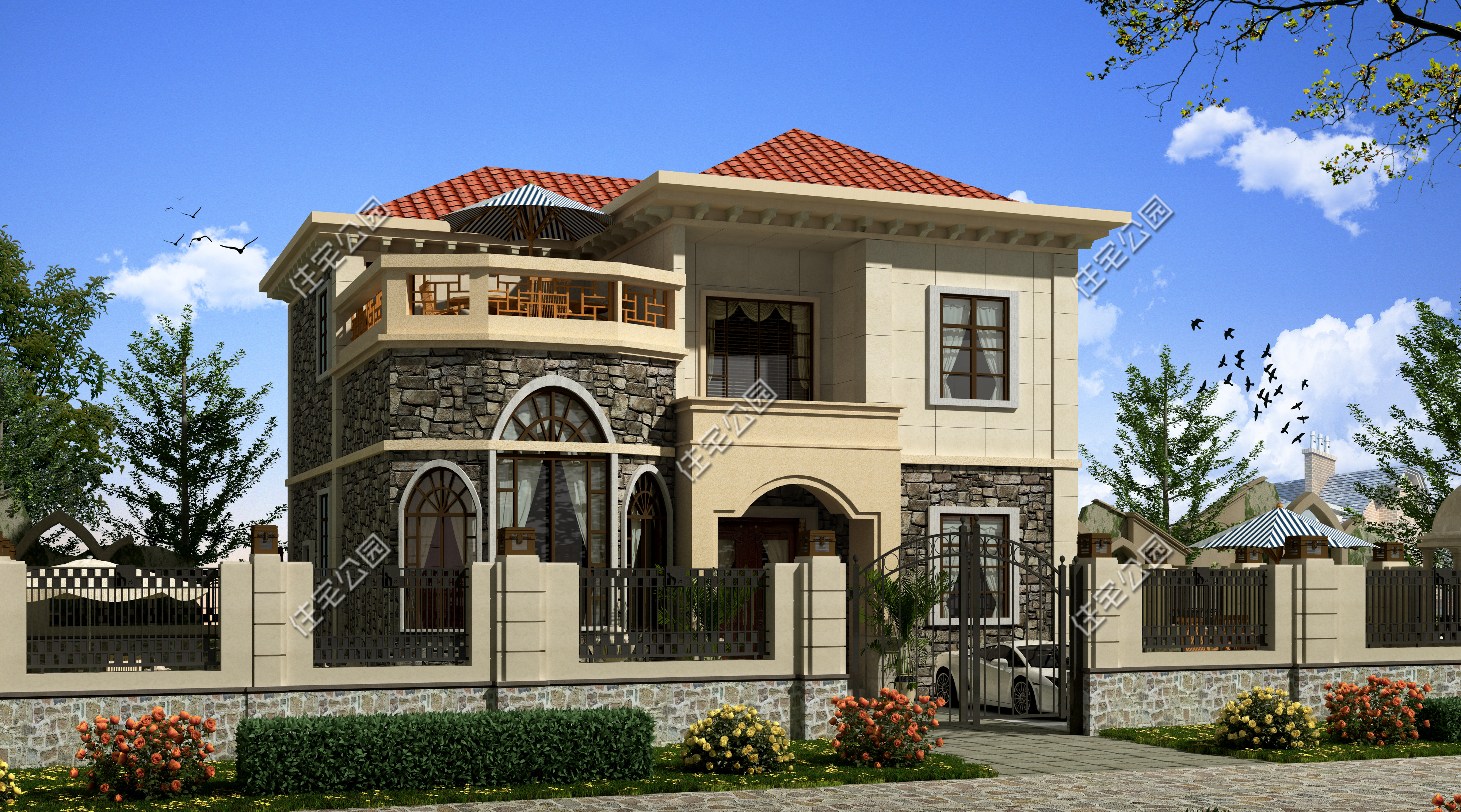 10套二层农村别墅图便宜又好看,50套农村二层别墅图纸及价格