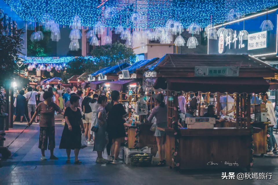 常熟塔路夜景,常熟方塔夜巷夜景