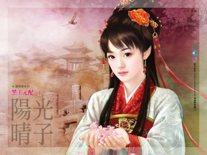 古典美女手绘,中式古典手绘效果图