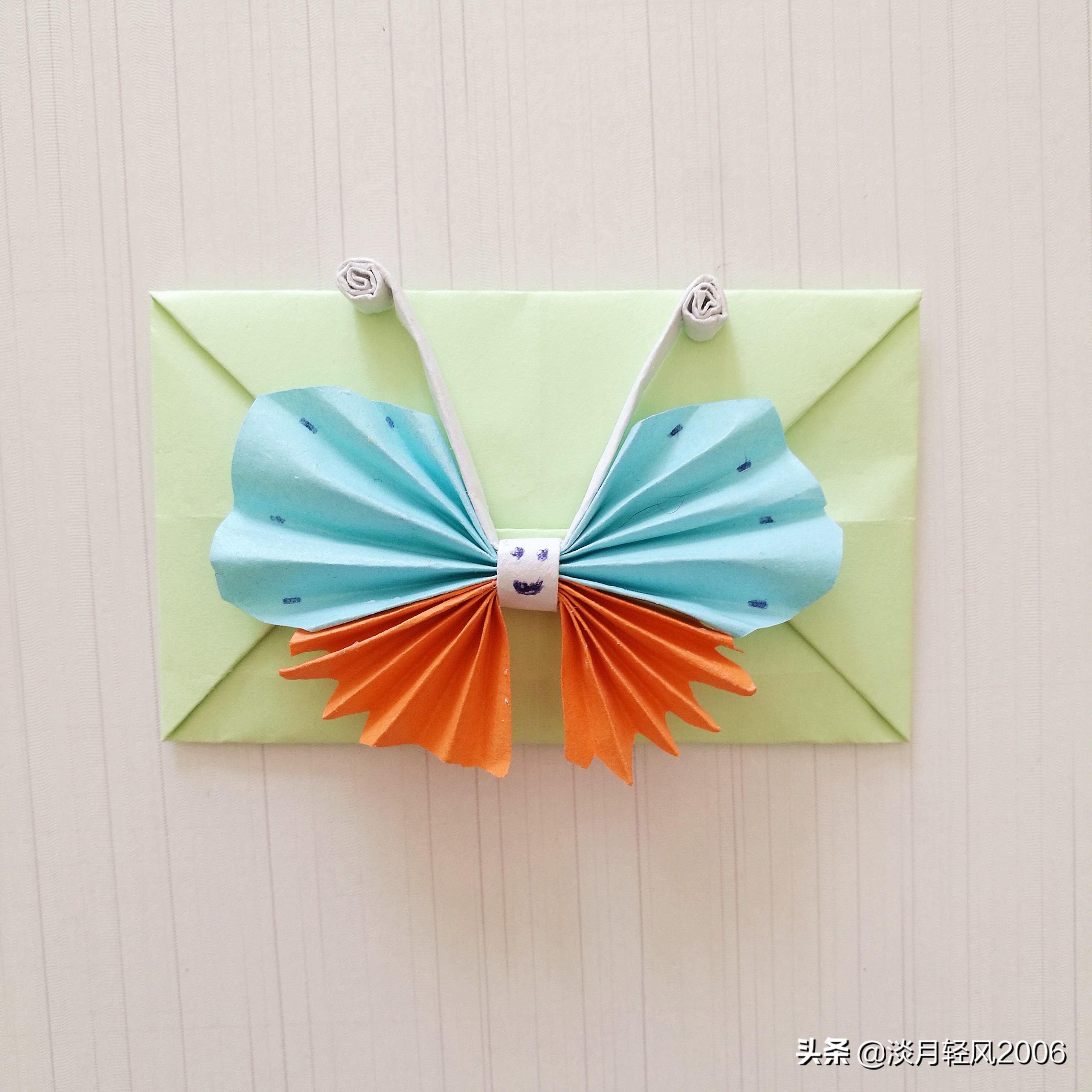 儿童手工折纸简单又美丽信封,用正方形折纸做信封