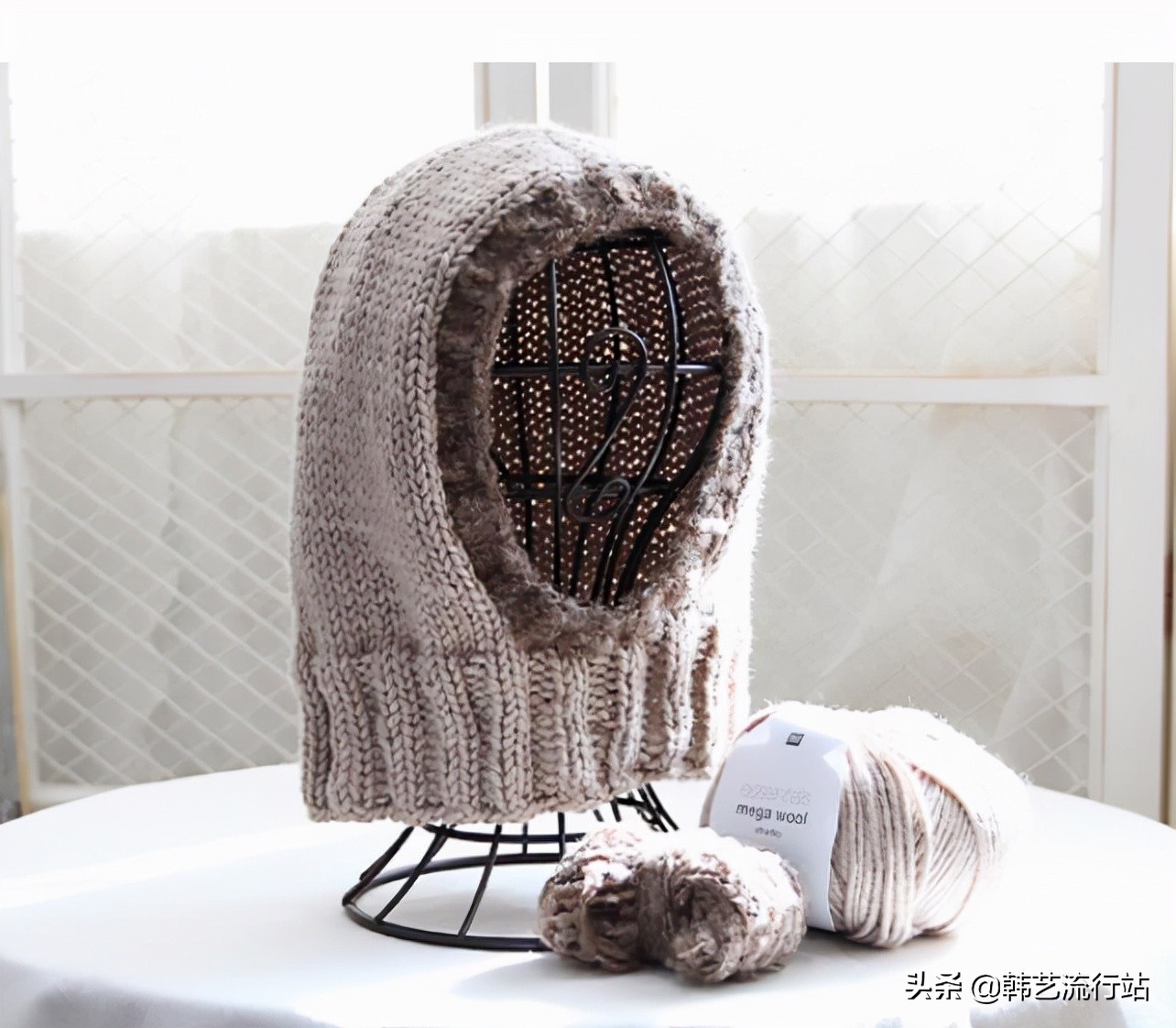 编织韩国帽,最简单的编织帽