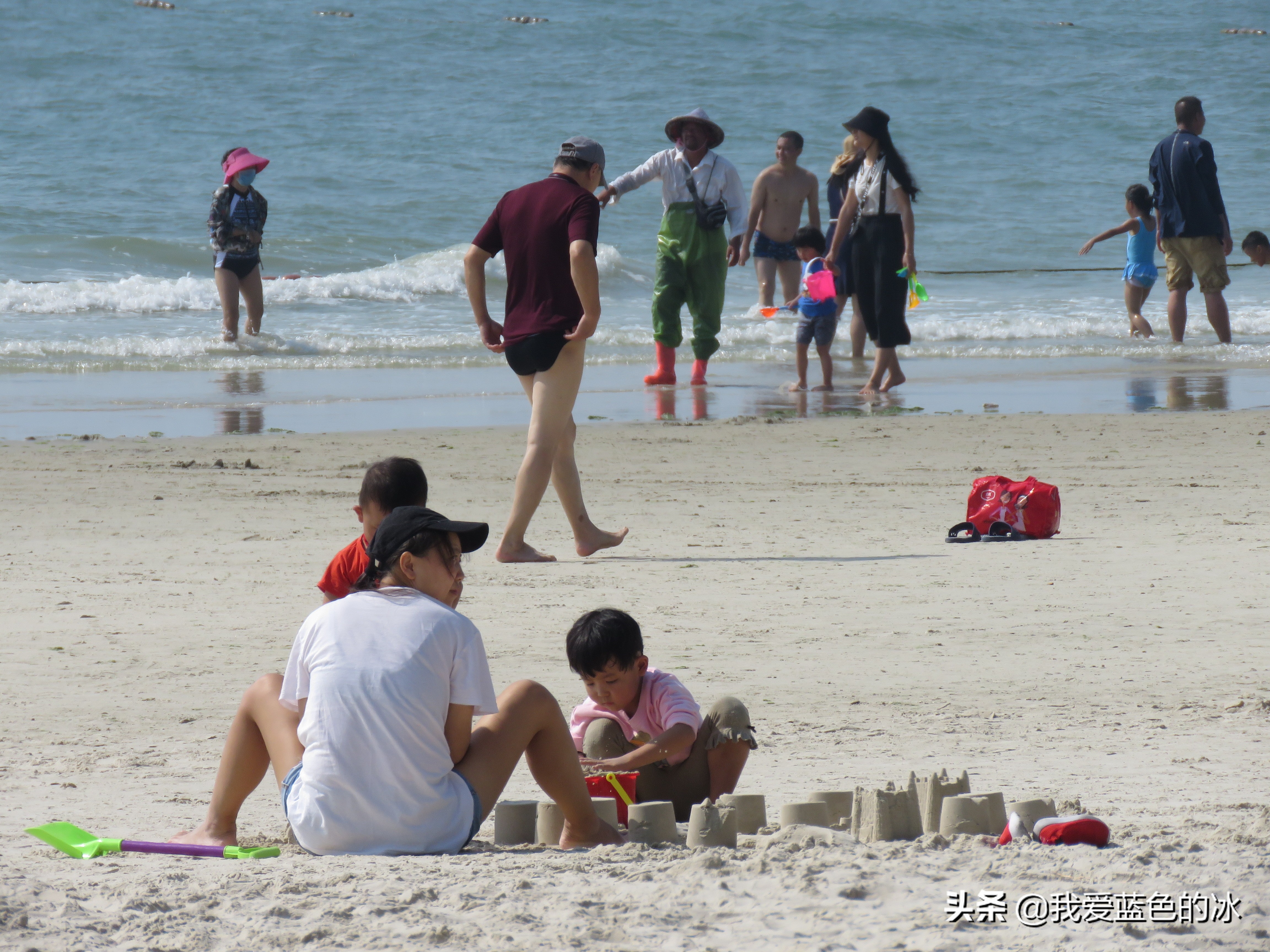 北海暖如春银滩游,北海银滩体验踏浪的感觉
