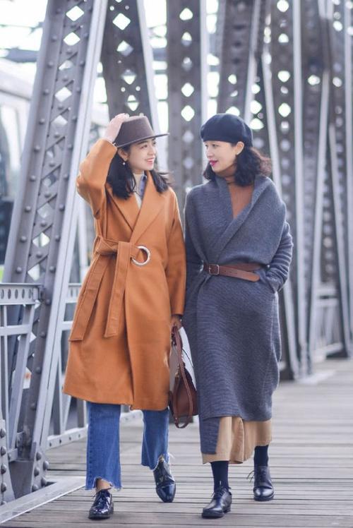 三木冬装搭配腰带,大衣穿搭显高指南